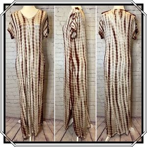 NWT Philosophy Short Sleeve Tie Dye Maxi Dress with Pockets  Size Medium